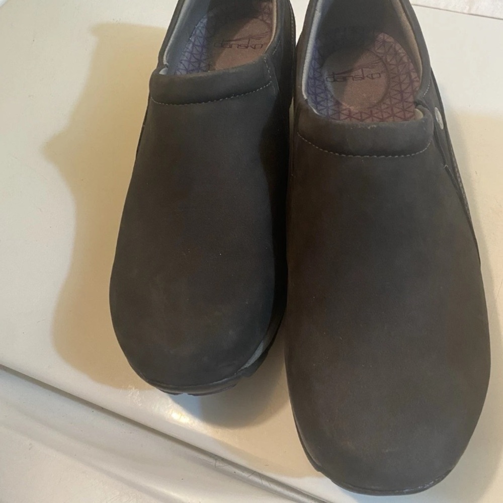 Dansko Black Women's Slip-On Loafers - Picture 2 of 7